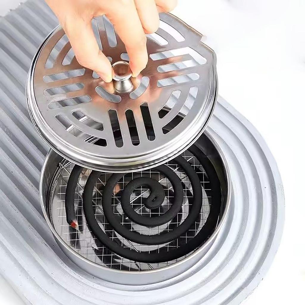 Portable Mosquito Coil Tray Holder Home Insect Repellent Anti-Fire Sandalwood Incense Burner Anti-Mosquito Supplies