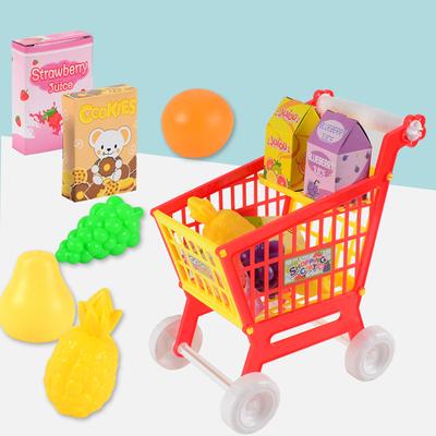 Zabawki Koszyk na Zakupy, Wózek na Zakupy Zestaw do Zabawy Supermarket Owoce Warzywa Zabawki do Odgrywania Roli Kuchnia Sklep Zabawki dla Dzieci 3+