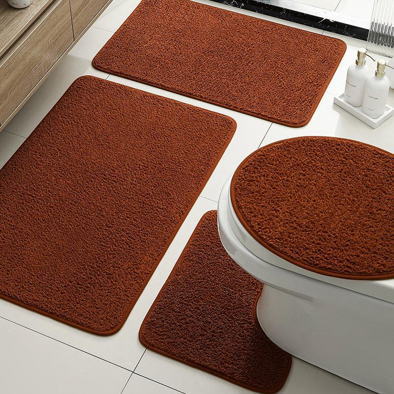 Imitation Cashmere Floor Mat Household Toilet Four-Piece Carpet Bathroom Water-Absorbing Non-Slip Mat Bathroom Dirt-Resistant Door Mat
