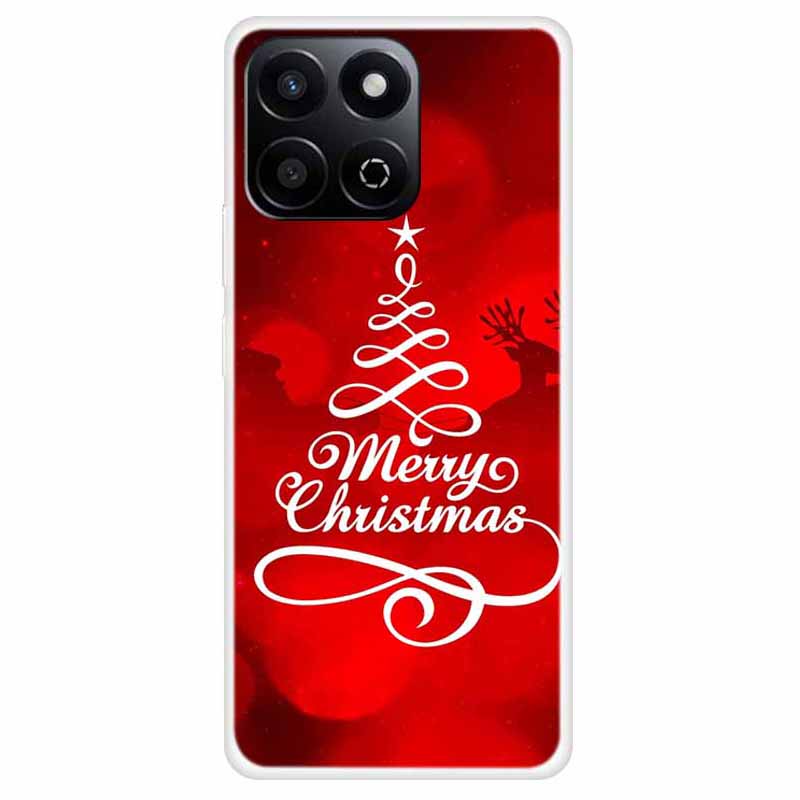 TPU Phone Case For Honor Play 60 Plus 5G/200 Smart 5G/Play 9T/X7c 4G Festive Christmas Pattern Protective Cover