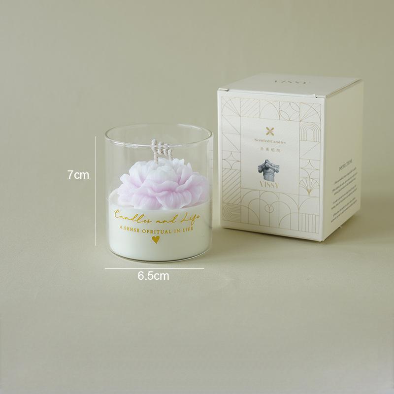 Handmade Creative Glass Aromatherapy Scented Candles Small Soy Candle Ornaments for Home for Christmas & Halloween