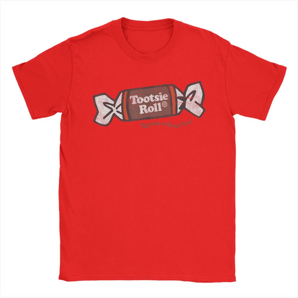 Tootsie Roll Retro Sketched Wrapper Candy T Shirts Men Vintage T-Shirt O Neck  Tee Shirt Short Sleeve Clothing Plus Size