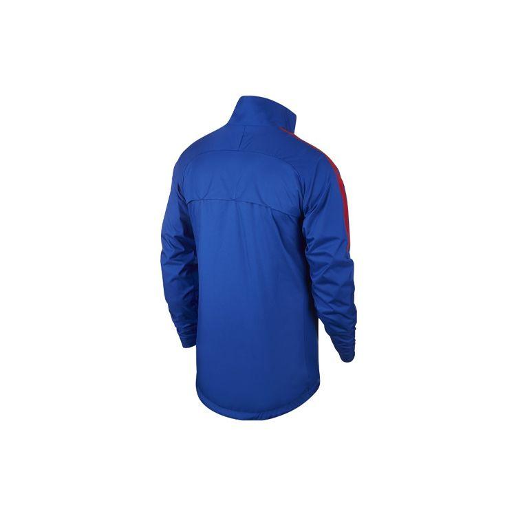 Nike Logo Print Stand Collar Soccer Jacket Men Outerwear Blue AR4507-480