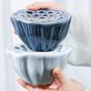 Chinese Style Ceramic Lotus Vase Exquisite Zen Meaning Artificial Flower Arrangement Vessel Natural Lotus Pod Flowerpot