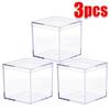 1-12Pcs Acrylic Boxes Transparent With Cover Square Packing Box Protection Showcase Dustproof Food Candy Storage Container