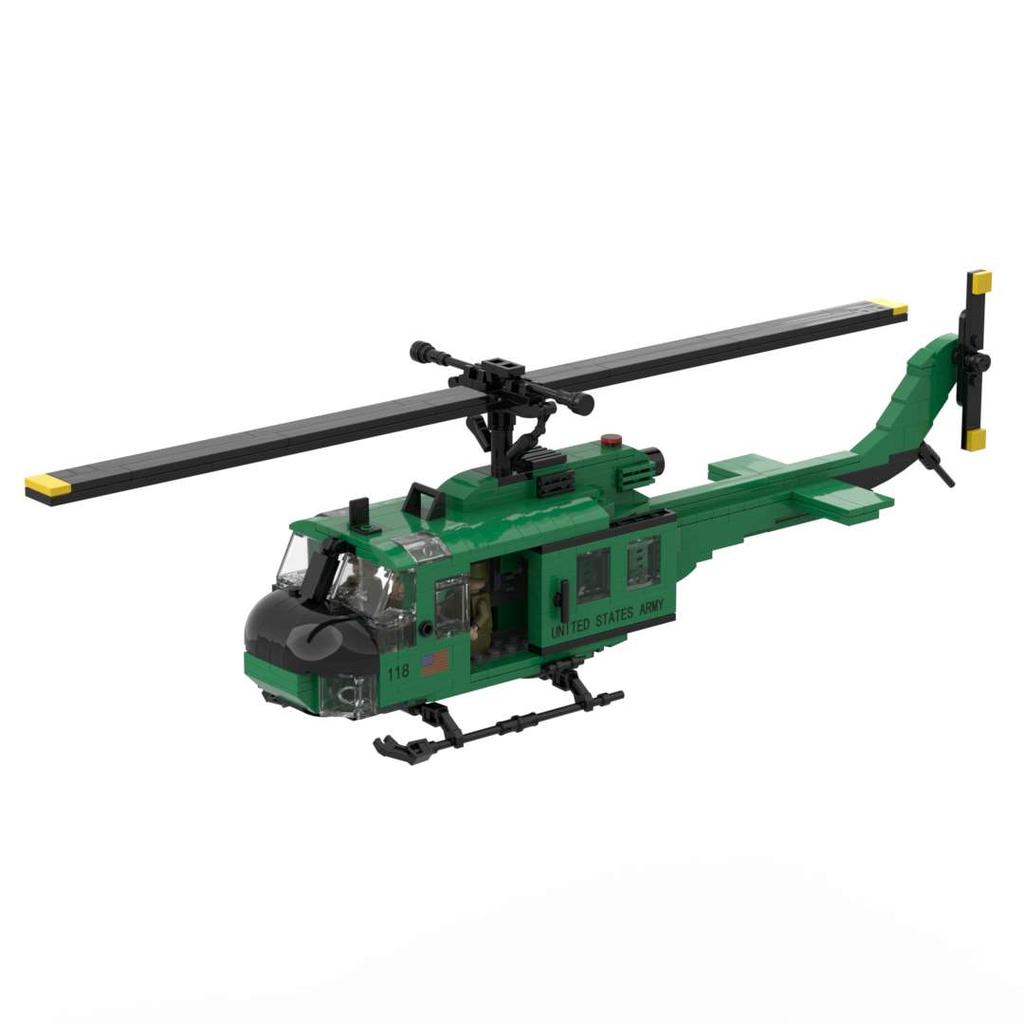 UH-1D HUEY Hubschrauber Baustein Spielzeug Baustein Set Montage Set Armee Militär Kit UH1D Kit Kompatibel mit Marken