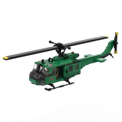 UH-1D HUEY Helicopter Brick Toy Building Block Set Assembly Set Army Military Kit UH1D Kit Compatible with Brands