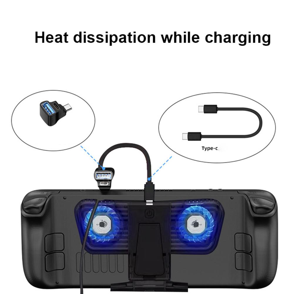 1 To 2 USB-C Male To USB-C USB-A Female Adapter 180 Degree U-shaped USB-C To USB-C USB-A Adapter 8K 60HZ for  STEAM DECK/Switch
