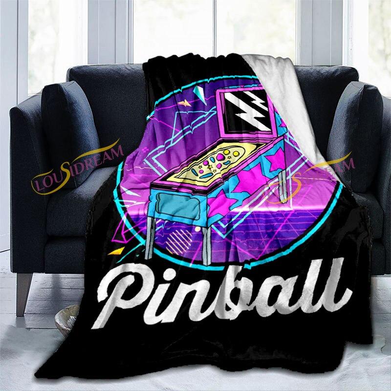 Klasická pinballová deka Kreslená klasická tréninková retro hra Super plyšová dekorativní deka Obývací pokoj Herna Pokoj Kancelář