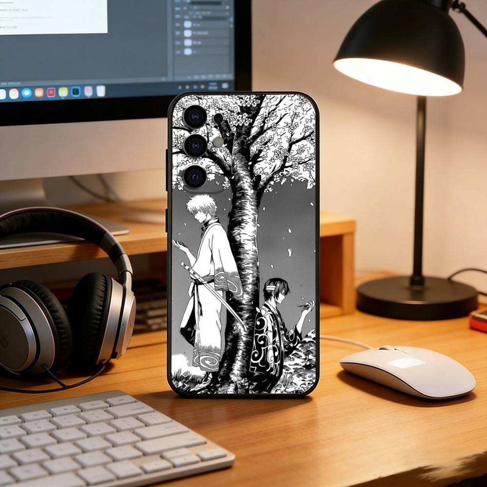 Anime G-Gintama Phone Case For Samsung S25,S24,S21,S22,S23,S30,Ultra,S20,Plus,Fe,Soft Silicone Black Cover