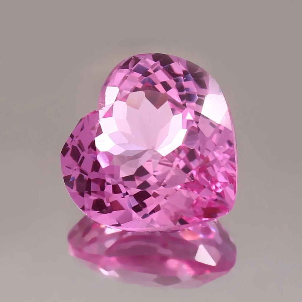 Natural Pink Sapphire Loose Gemstone Sri Lankan 12 Ct Heart Shape September Birthday Birthstone