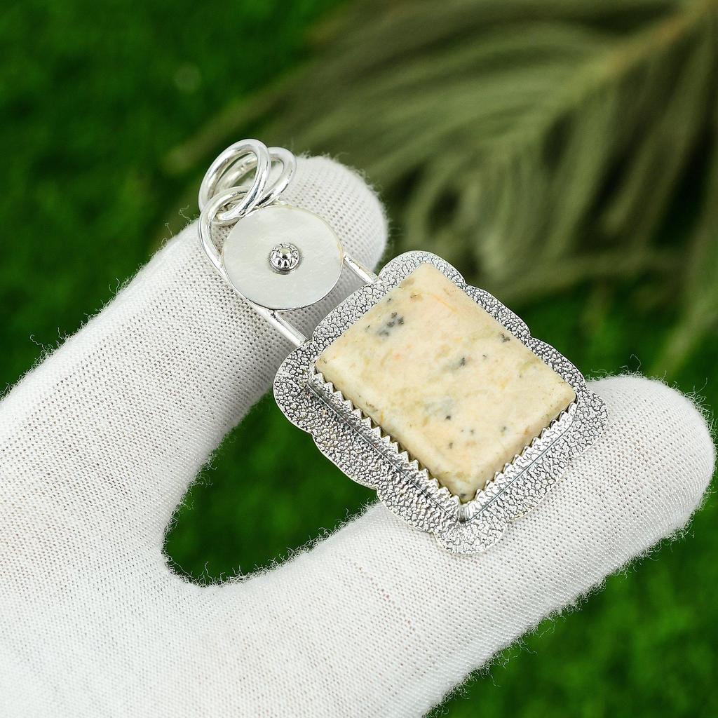 Mothers day Deal Sterling Silver Natural Pink Opal Bezel Wife Pendant Jewelry