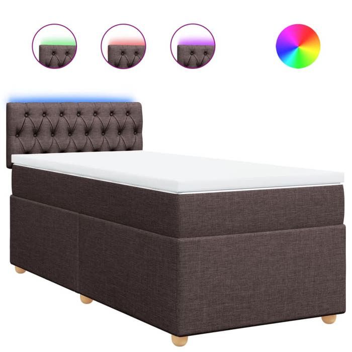 Maison Exclusive - Sommier à lattes de lit avec matelas Marron foncé 100x200 cm
