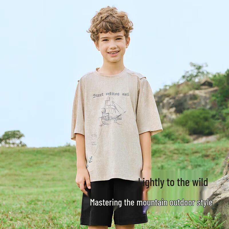YEEHOO Boys' Summer Round-Neck Casual T-Shirt