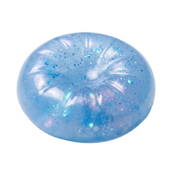 Glitter Dumpling Squeeze Toy with Steamer Box, Stress Relief Dough Stress Ball Fidget Toy, Soft Simulated Steamed Bun Sensory Toy