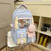 Large Capacity High School Student Backpack for Girls  Korean Version Harajuku Schoolbag  Casual and Cute Pain Bag  Junior High School Backpack