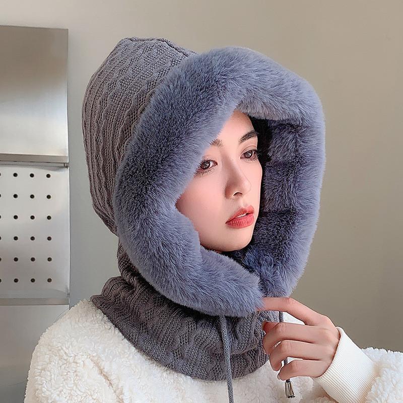 Plush Winter Hat For Women With Windproof Design And Ear Protection For Outdoor Activities