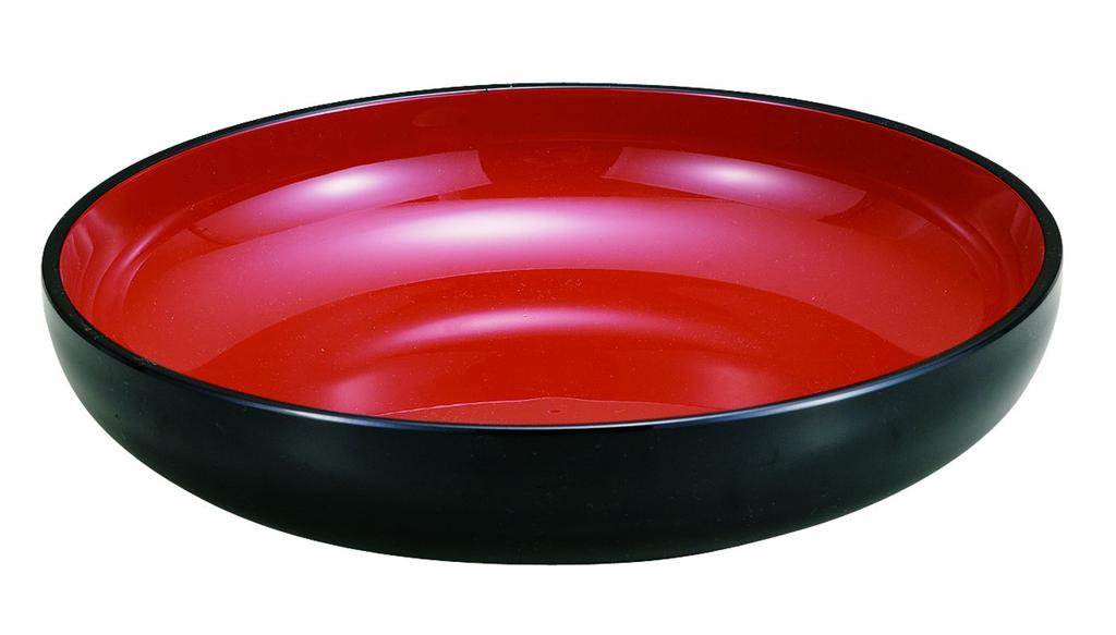 Yamanaka Lacquerware Serving Black with Red M13659 Dish, 10.0cm, Interior,