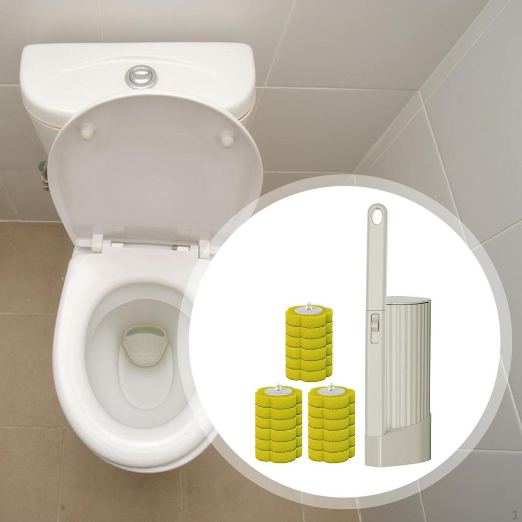 Toilet Brush Brushes for Cleaning Replacement Head Scrubber Bowl Cleaner Bathroom