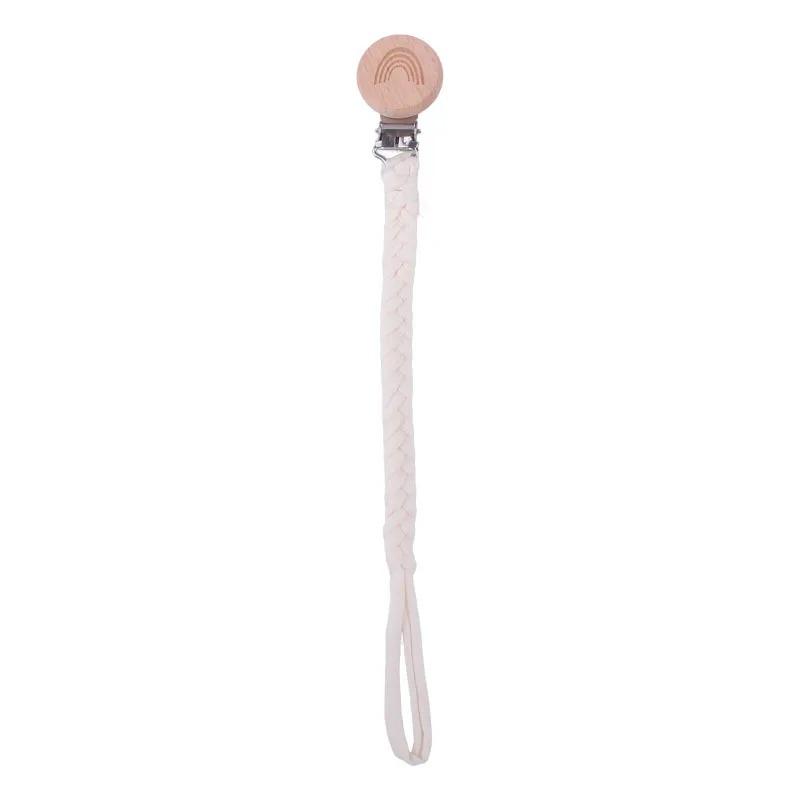 Fabric Baby Pacifier Clip Holder Hand-woven Pacifier Clips Baby Toys Anti-loss Clip Infant Newborn Nursing Tools Accssories New