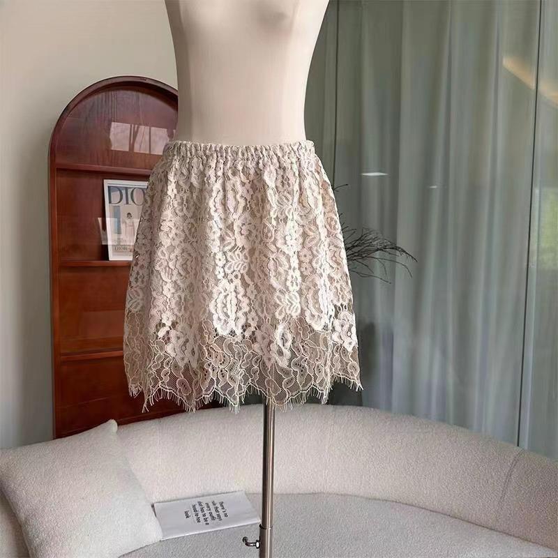 Miniskirt Sexy Transparent Lace Mesh Skirt Shirt Extender Women Summer Mini Black White Short Micro Skirt Ladies Underskirt