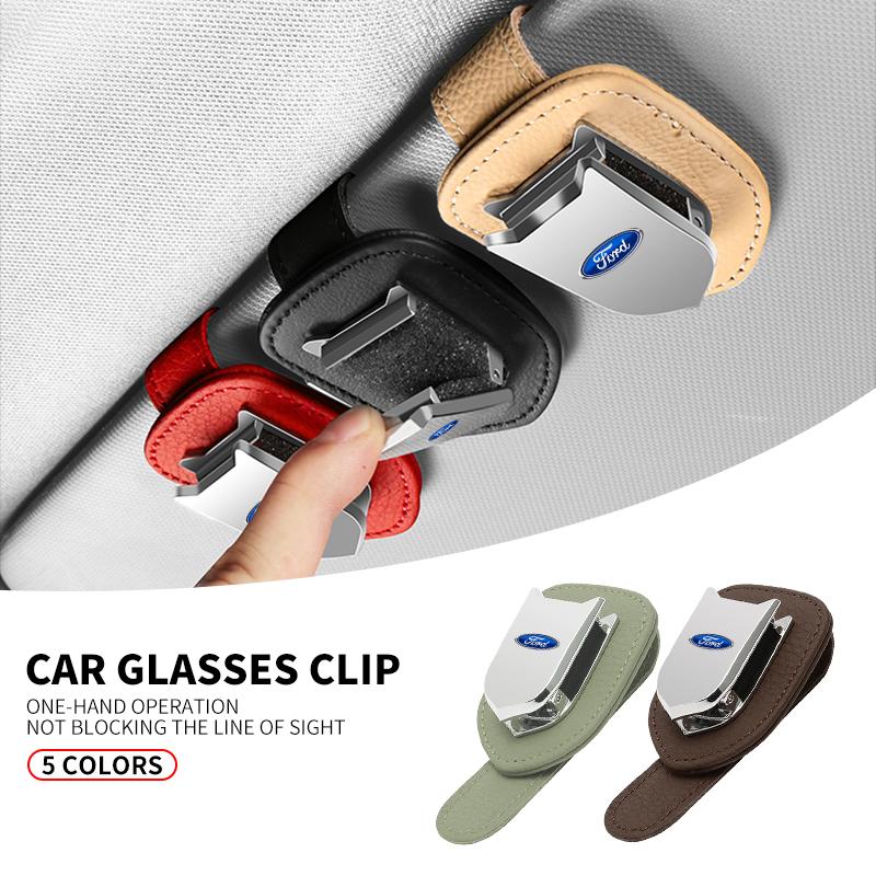 Car Eyeglass Storage Clip Sun Visor Sunglasses Holder For Ford Focus Edge mk2 MK3 Mondeo MK4 Fiesta Ecosport Kuga ST Accessories