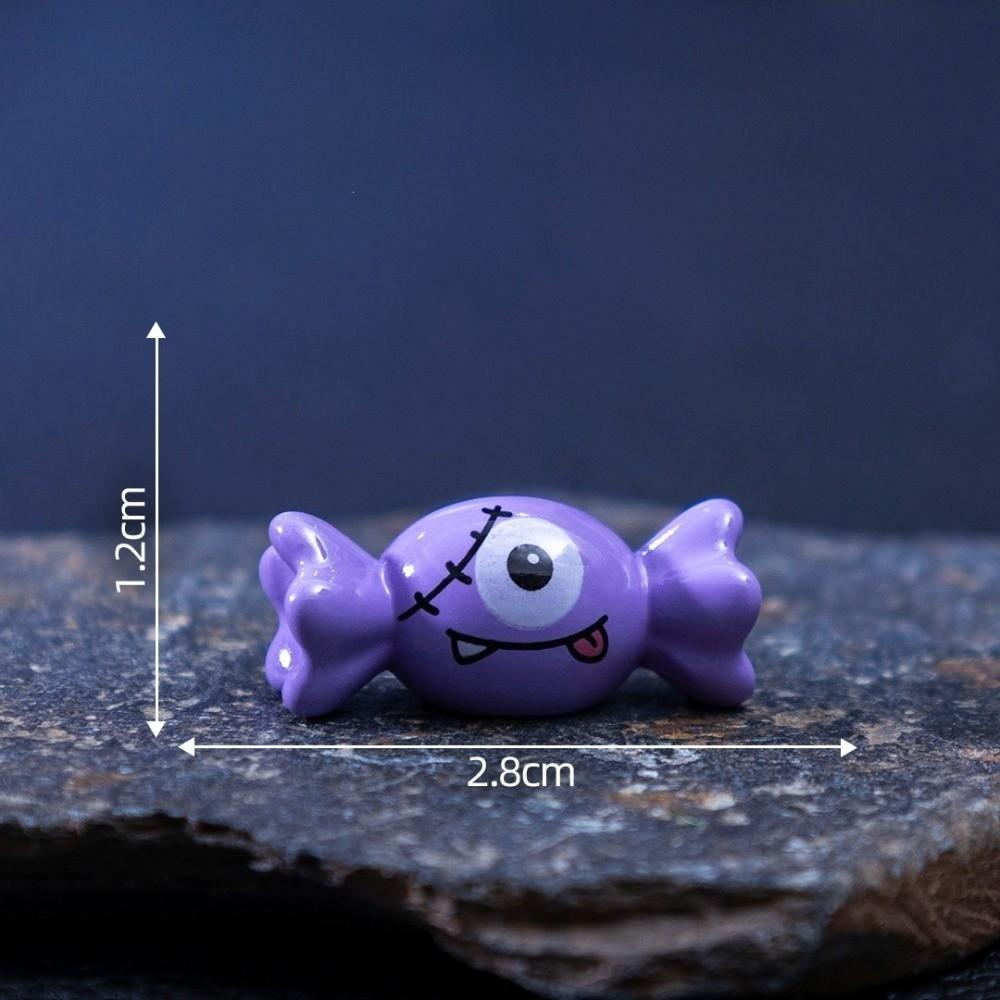 8 Pcs/Set Pumpkin Ghost Skull Design Mini Figurines Set Resin Decor Figurines Halloween Party