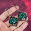 Faceted zambian emerald earring copper wire wrapped jewelry gemstone earring copper earring anniversary gifts handmade jewelry drop earrings