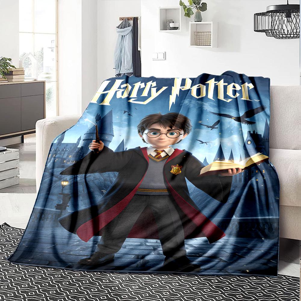 Harry Potter Theme Printed Blanket - Perfect for Couch, Bed, Travel & Outdoor Use | Machine Washable, Cozy & Durable.