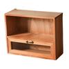 Wood Desktop Organizer Cosmetic Jewelry Display Cabinet for Toiletries Cups Bills Paper