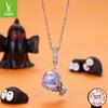 Halloween Magic Crystal Pendant Accessories Mystery Skeleton Hand S925 Sterling Silver Beads