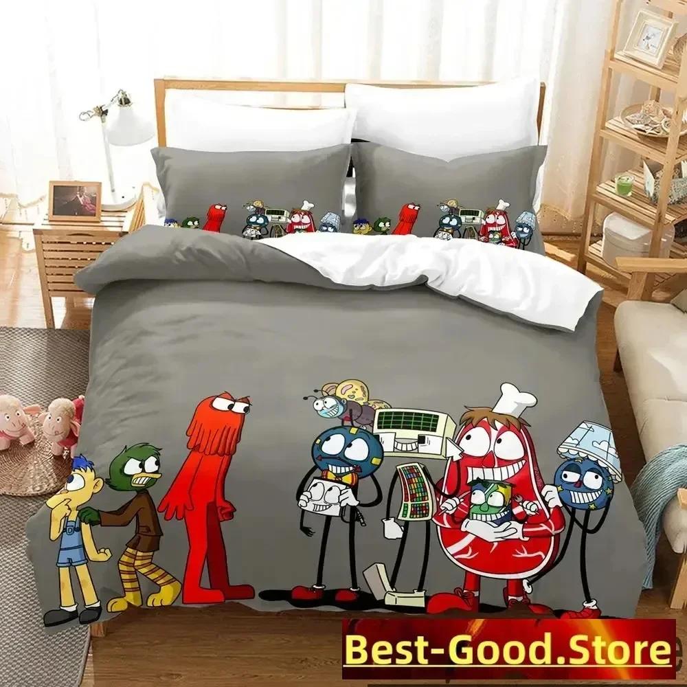 3D Print Don't Hug Me I'm Scared Beddengoed Set Jongens Meisjes Twin Queen King Size Dekbedovertrek Kussensloop Bed Jongens Volwassene