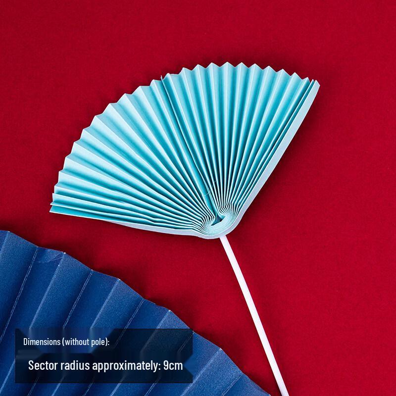 Складной веер LIEI ярко-красный, полукруглый, с позолотой