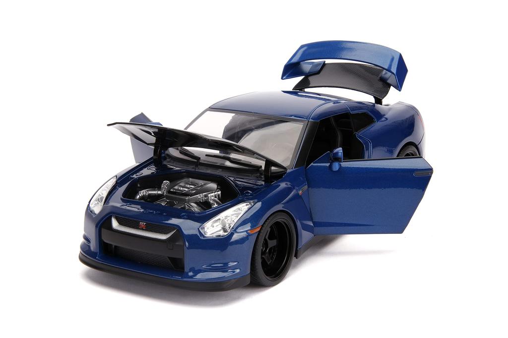 JADATOYS Fast Furious Diecast Car Nissan BRIAN 118 i Brian's GT-R (R35) z ŚWIATŁEM i