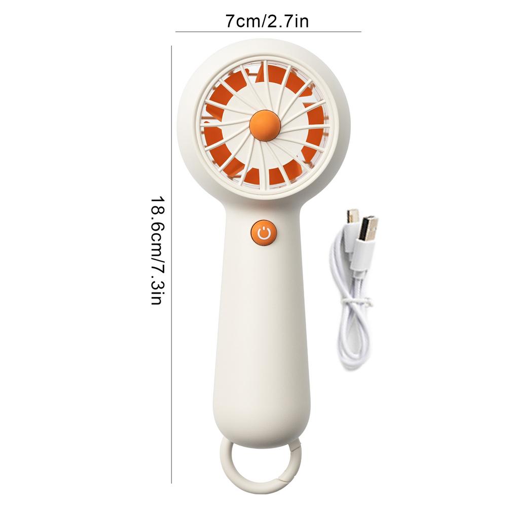 

Portable Fan Rechargeable 5 Speeds Electric Cooling Fan 1200mAh Battery Rechargeable Quiet Cooling Supplies For Travel Camping білий