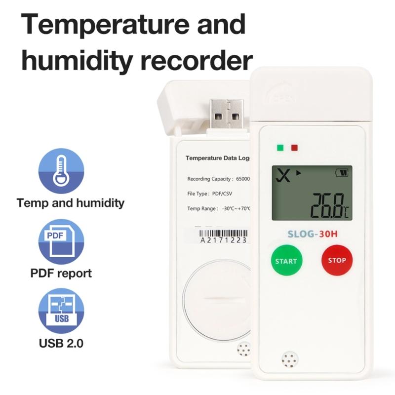 Industrial Humidity Temperature Meter Multifunction Climate Trackers Hearable Alarm System Historical Data Analysis Tool