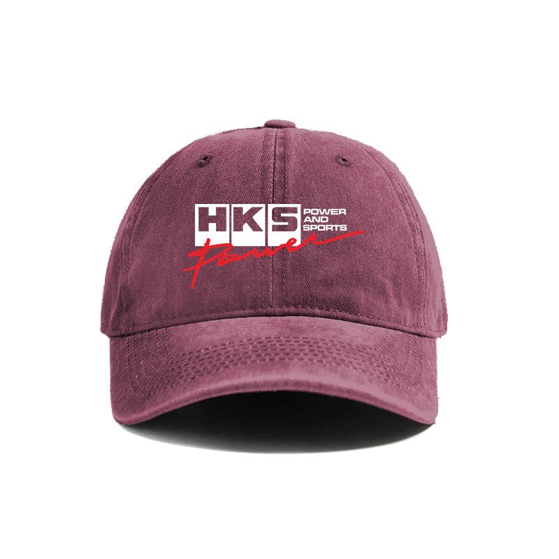 HKS Power and Sports Baseball Cap Distressed Hats Cap Unisex Retro Outdoor Summer Adjustable Dad Hat MZ