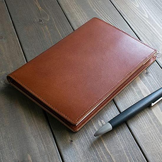 Rhodia 14 Horizontal Cover with Pen Genuine Leather in Includes One Notepad No. Holder, (Made Japan), (Cobalt Blue)