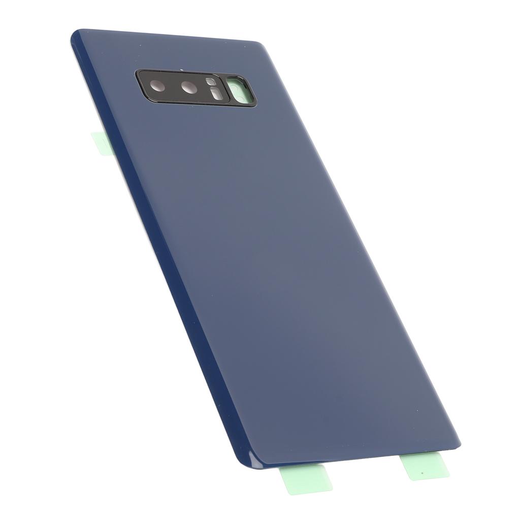 Phone Back Rear Panel Glass with Pre Installed Camera Lens Phone Rear Cover Door for Samsung Galaxy Note 8 SM N950 Blue