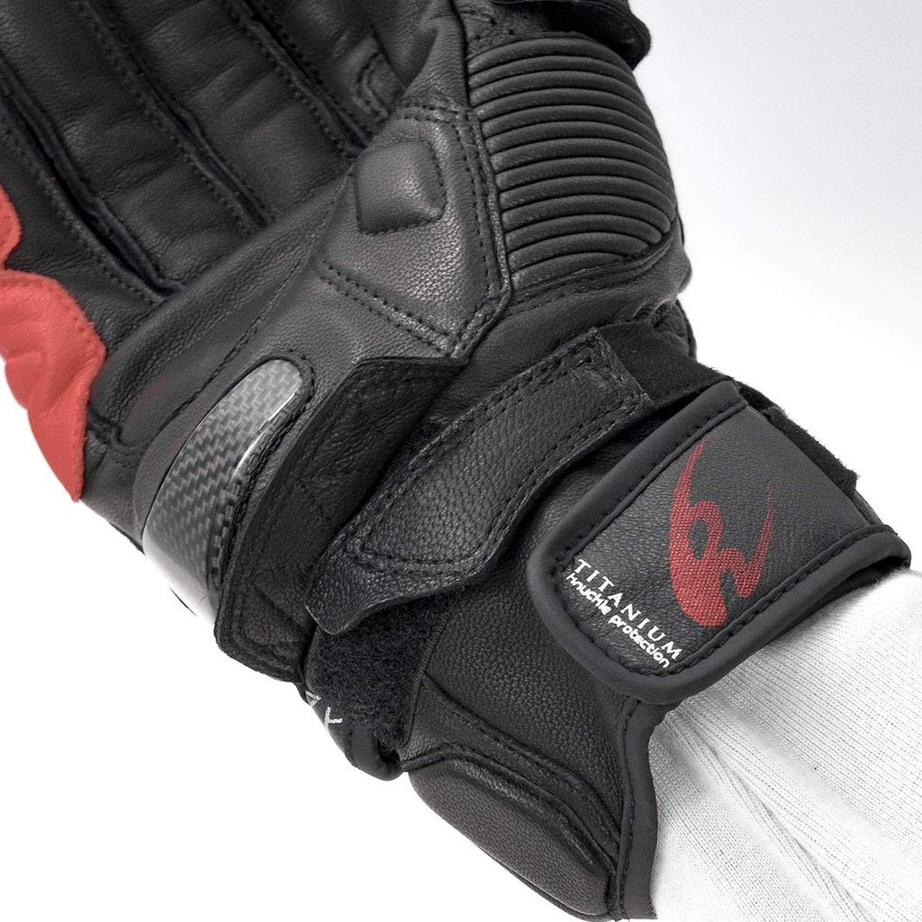 Komine Motorrad Titan Sport Größe für und Echte Carbon Stretch Titan Handschuhe, Handschuhe, Schwarz, 2XL, GK-236 12970, Frühling, Sommer, Herbst,