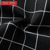 1PC Nuan Series Simple and Versatile Black Checkered Printed Cotton Linen Table Runner for Dinner Table Decor Kitchen for Home Table Home Decor