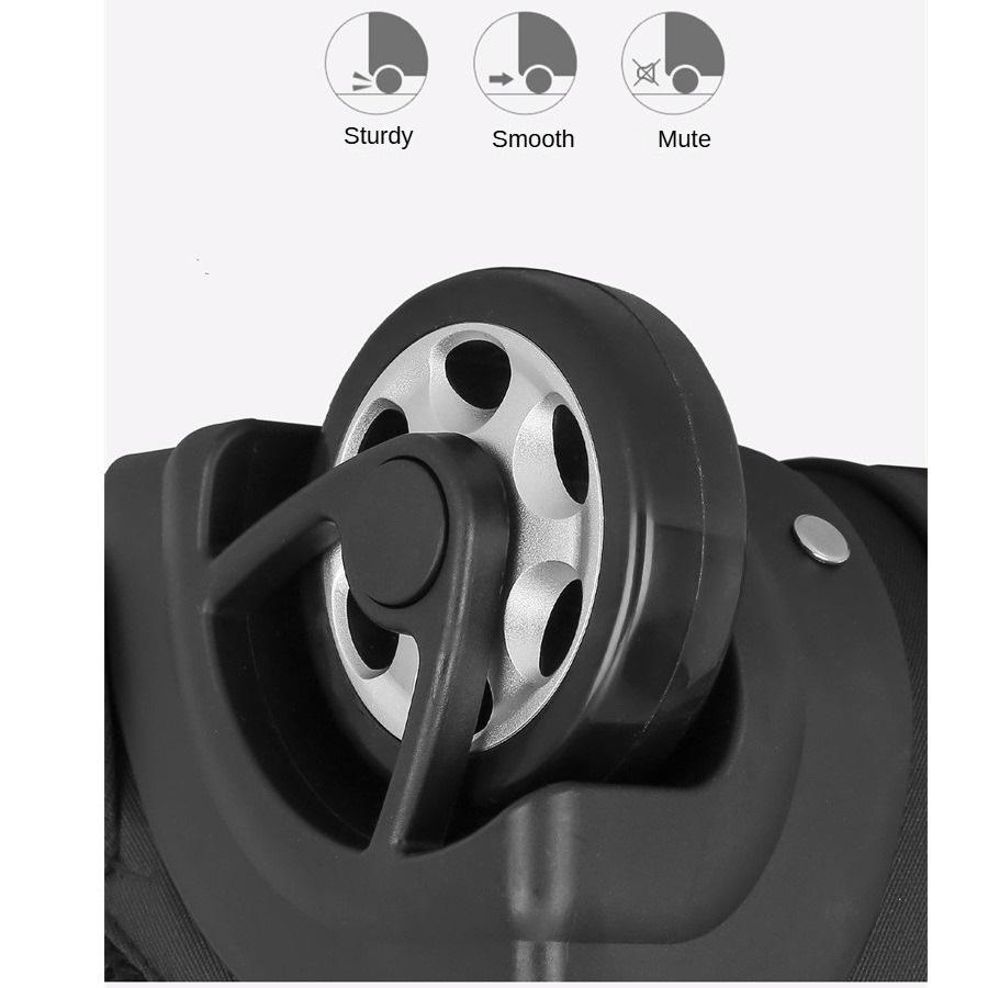 Unisex 18 Inch Wheeled Rolling Backpack for Students Travel Durable Luggage Bag