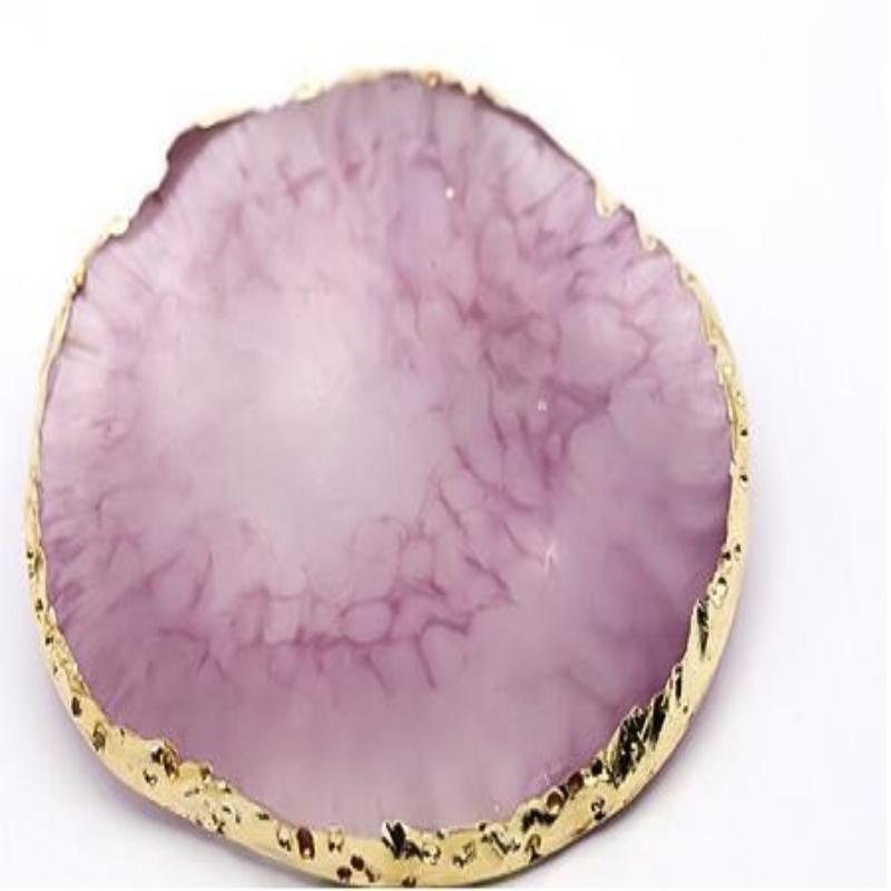 1Pc Exclusive Nail Resin Palette Gold Edge Agate Flakes Nail Painting Color Palette Nail Display Board Tools