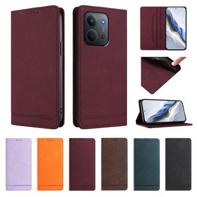 Coque For Redmi 15C 15 4G 5G Luxury Leather Flip Phone Case For Xiaomi Redmi 15 15C Cases Xiaomi C85 Wallet Bracket Cover Fundas