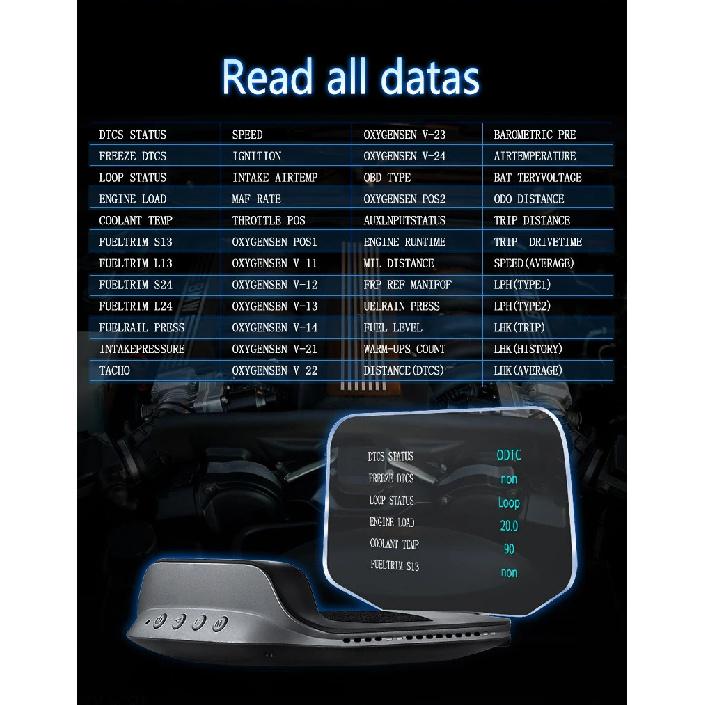 C3 Navigation Mirror  HUD Car Head up Display with OBD2 HD GPS Navigation Bluetooth Windshield Speed Projector Security Alarm