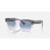 Ray Ban Mega Hawkeye Blaue Farbverlauf Quadratische Unisex-Sonnenbrille Rb0298s 13553f 53