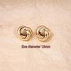 Gold-Tone Geometric Twist Earrings: Fashionable and Versatile Multi-Layer Braided Earrings for Women.