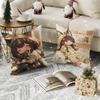 Beautiful And Lovely Girl Little Family 2 Pillow Case Natural Linen Pillow Case Double-Sided Decor Sofa Pillowcase Home Decor