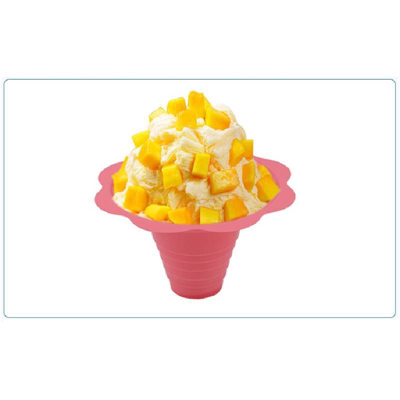 Disposable Snowflake Ice Cups For Dessert Shops 4oz 8oz Pet Material Creative Design