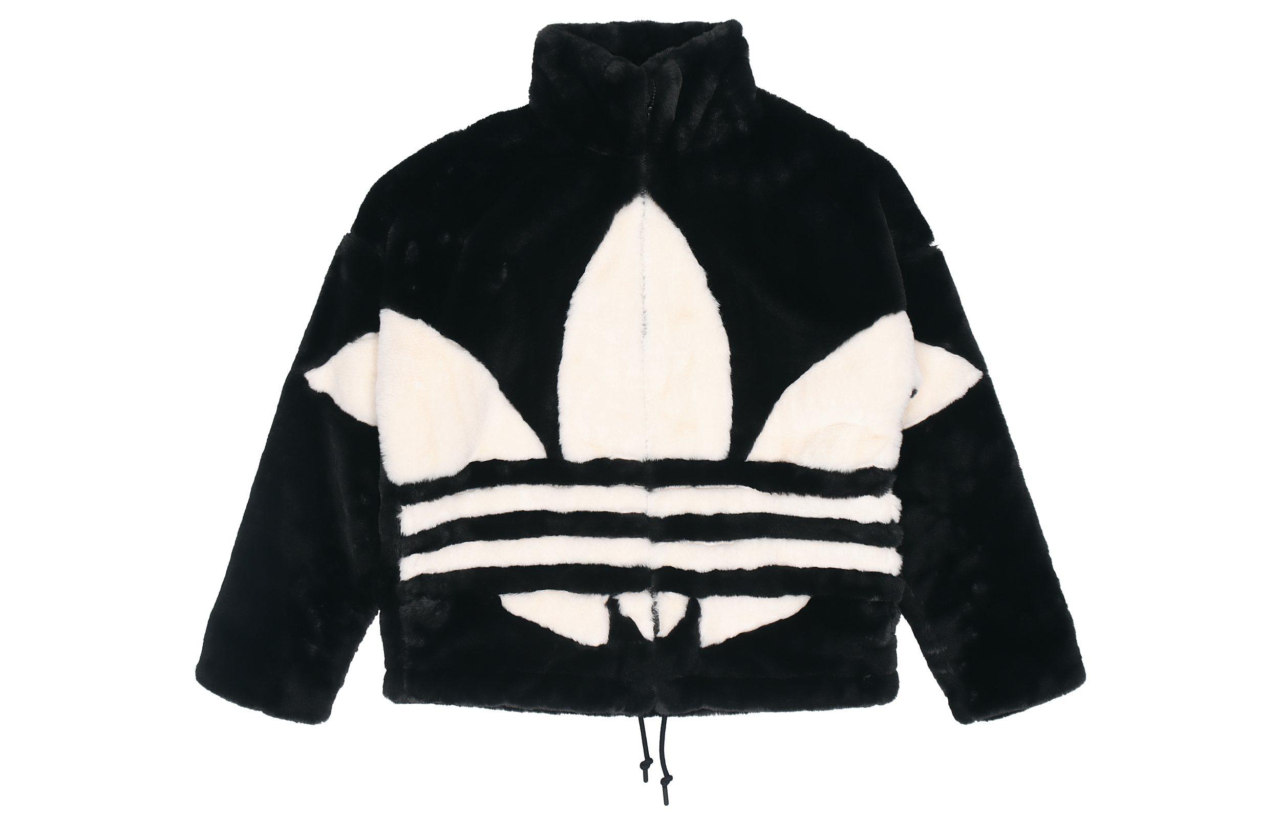 Adidas Originals FAUX FUR Jacket Men s Black HC0323 XS